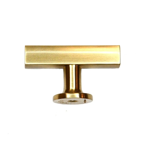 Emtek Freestone T Cabinet Knob Satin Brass Finish 86727US4